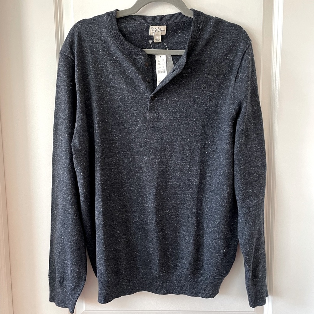 J. Crew mens Henley sweater